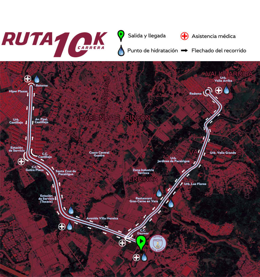 Mapa de la ruta 10K